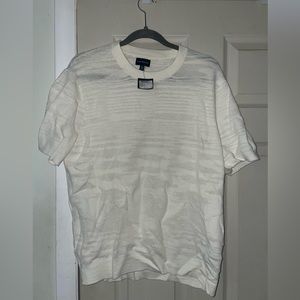 White cotton crewneck men’s shirt